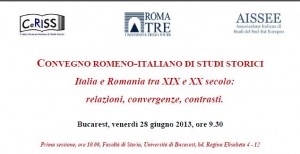 CONVEGNO ROMENO-ITALIANO DI STUDI STORICI
